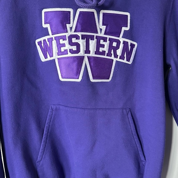 Western University Purple Hoodie  US S - Picture 6 of 7
